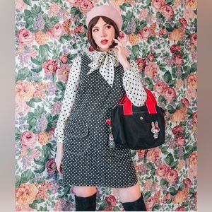 ❤️KIPLINGHello Kitty Tote Bag KALA MINI Lunar Rabbit Year 2023 BLACK NWT Limited